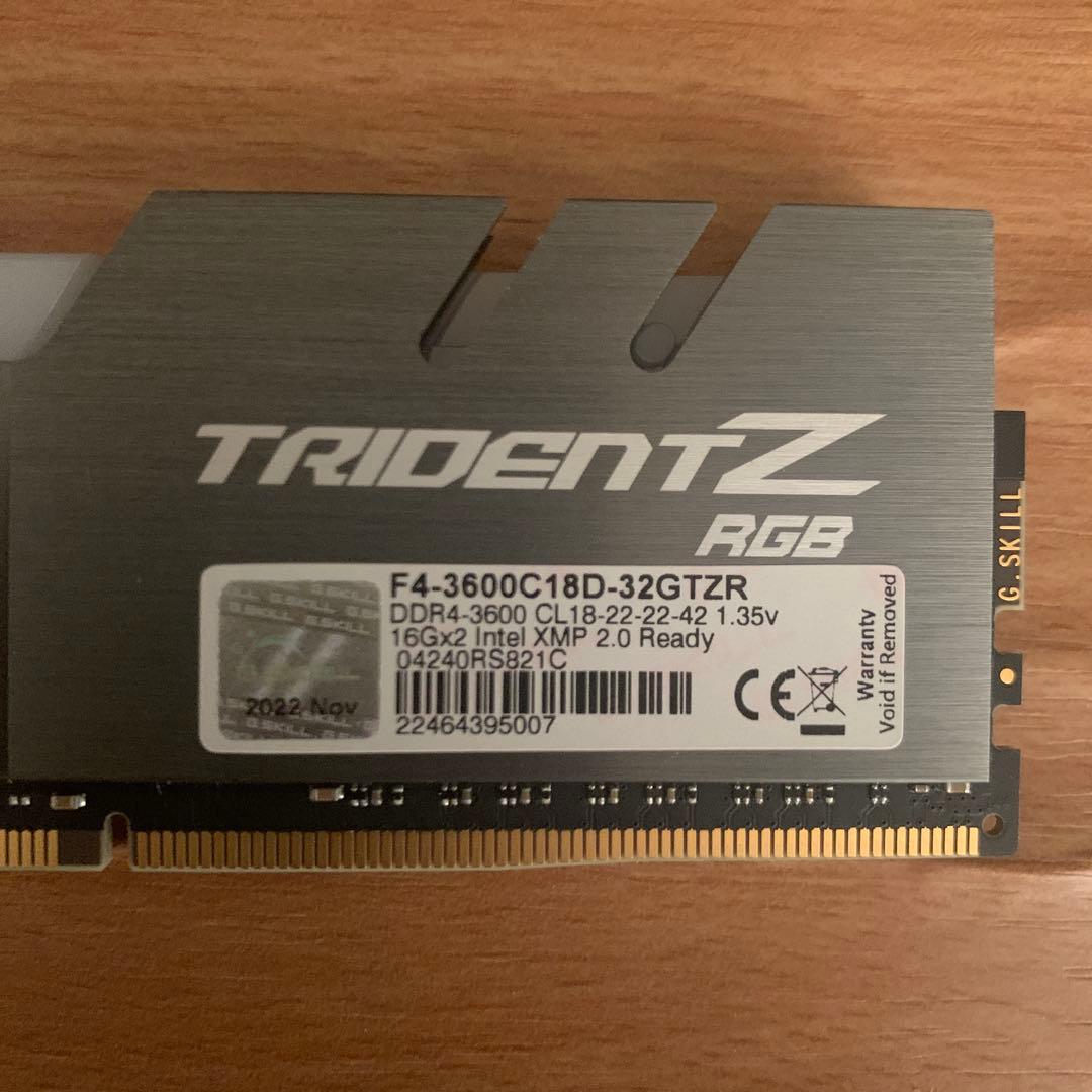 G.SKILL Trident Z RGB 16GB × 2 DDR4-3600