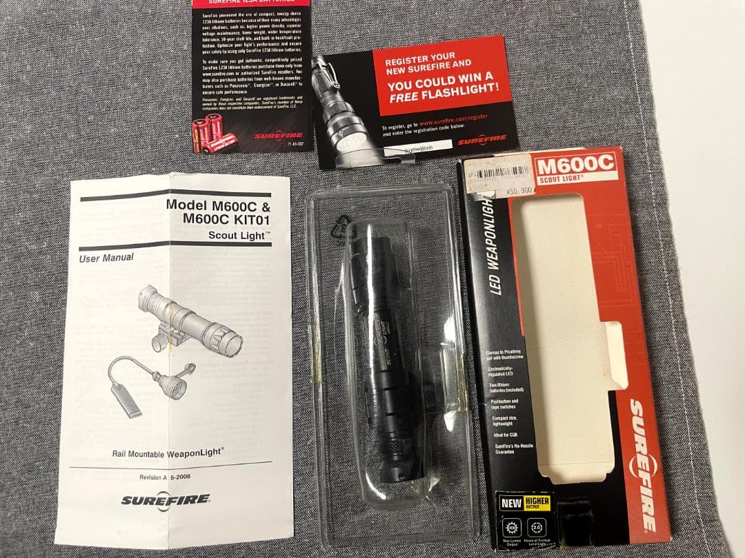 実物 SUREFIRE M600C 旧刻印 シュアファイヤー ブラック