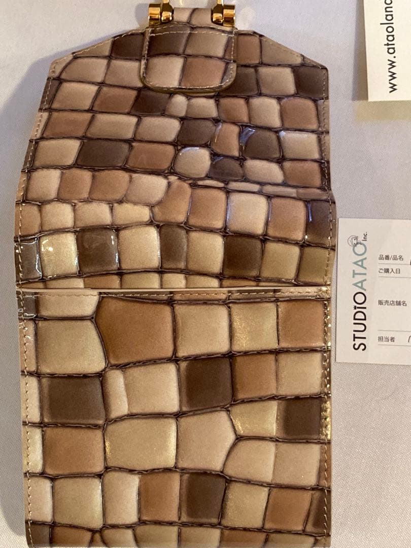 ATAO 二つ折り財布 ブラウン系