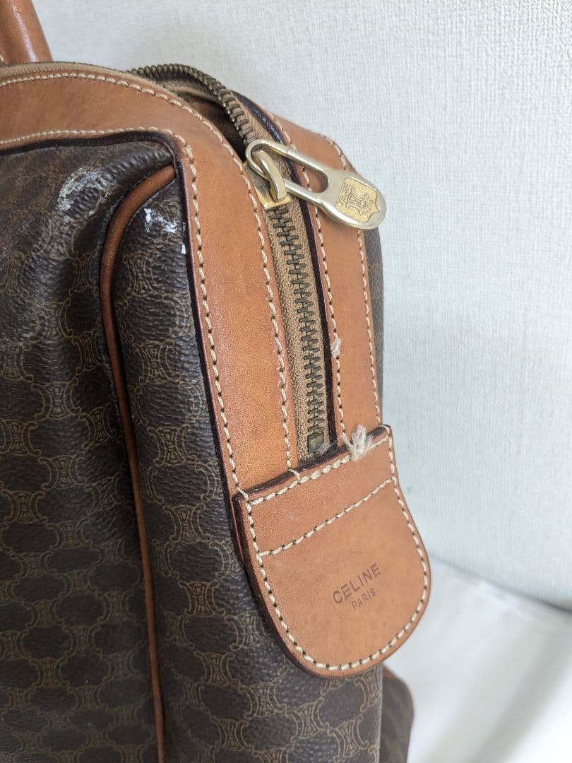 CELINE マカダム柄 総柄 ボストンバッグ 旅行バッグ ヴィンテージ