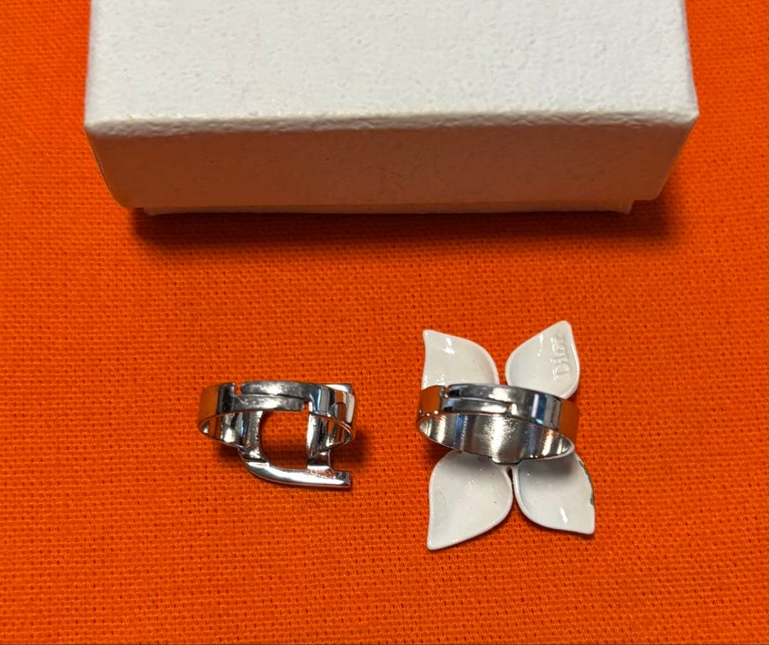 ビンテージ　ディオール　お花　ピアス&リング ガリアーノ期
