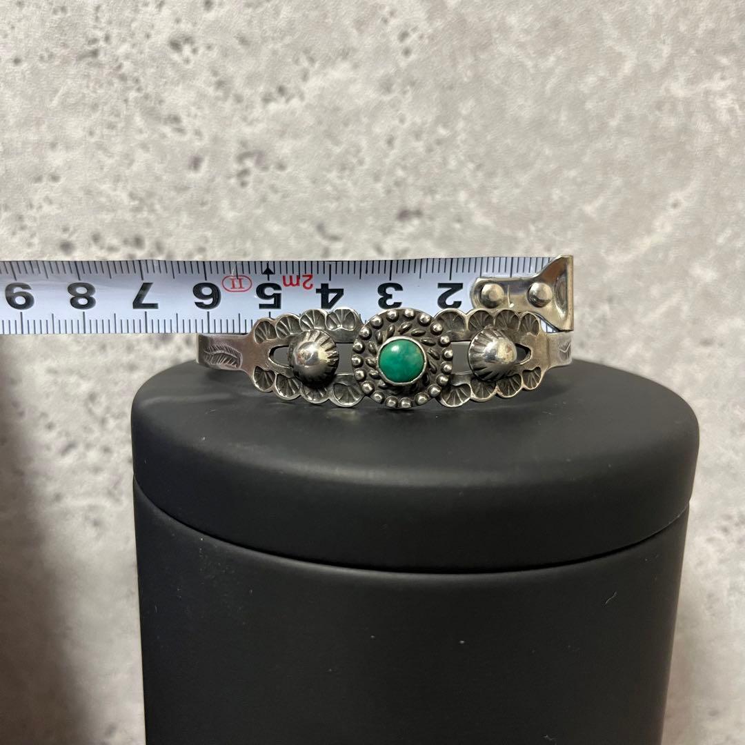 NAVAJO ナバホ　シルバー925 バングル　ターコイズ　天然石　ヴィンテージ