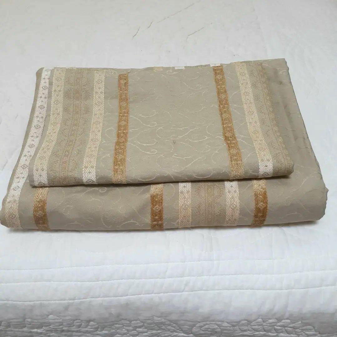 ローラアシュレイ　 ストライプ シングル布団・枕カバーセット　ベージュ系