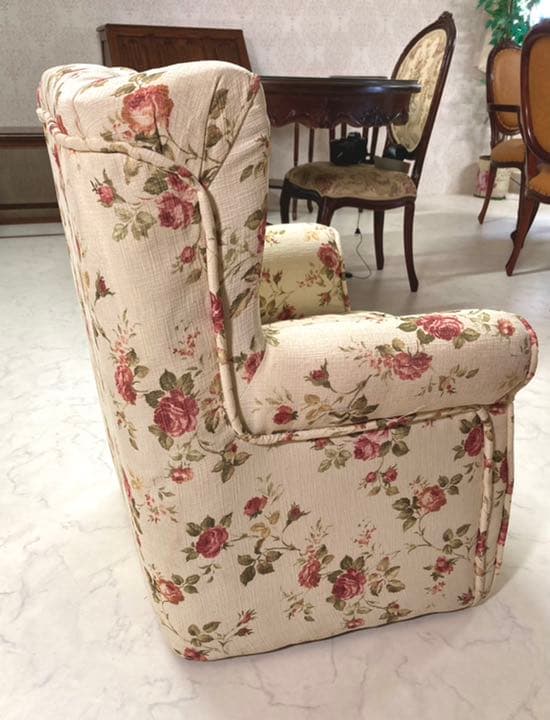 最終価格！新品 ロココ調　お姫様家具　ヨーロッパ家具　ウィングソファ　1人掛け