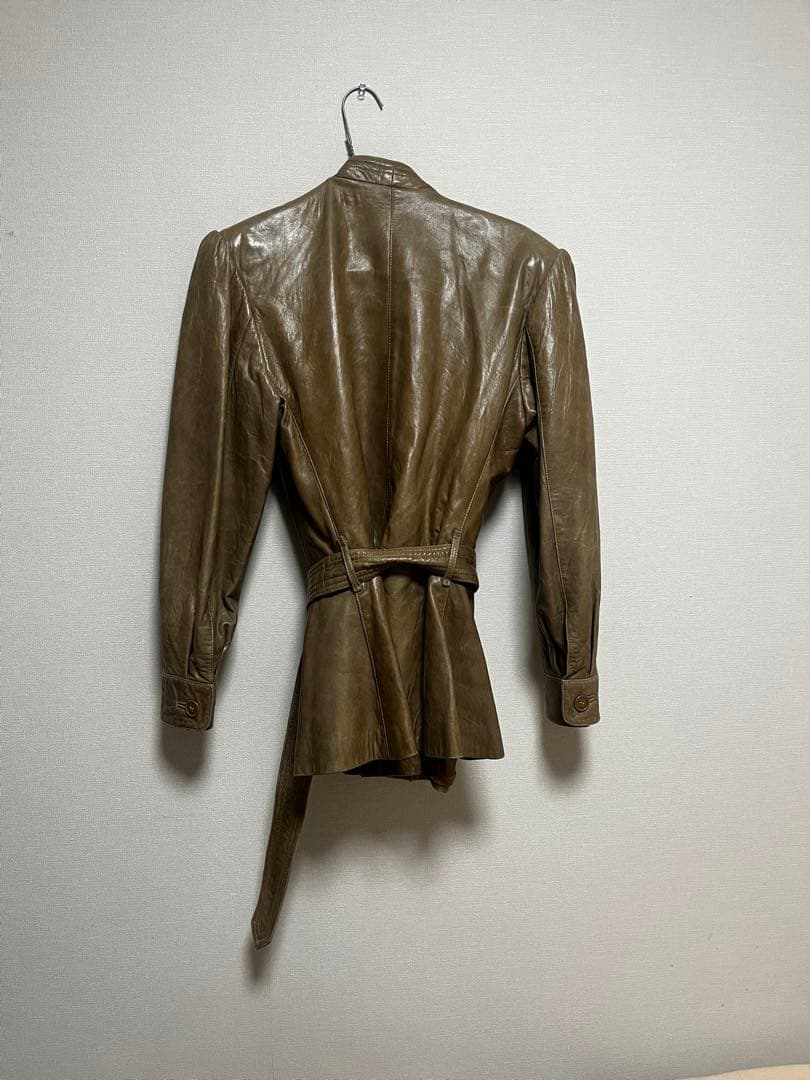 Giorgio Armani ベルト付きレザージャケット