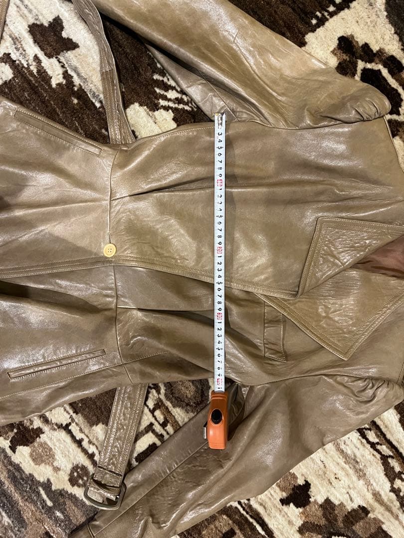 Giorgio Armani ベルト付きレザージャケット