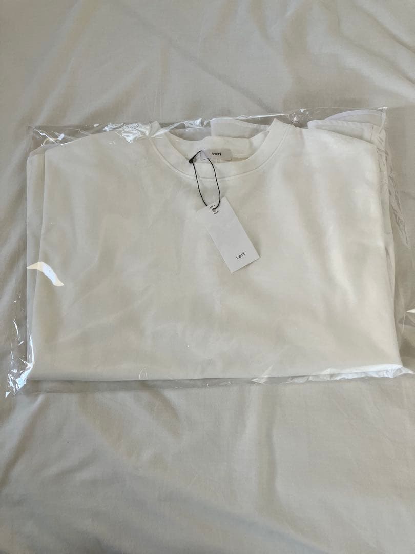 【新品・未使用】yori ソリッドバックフレアTee ホワイト Tシャツ 半袖