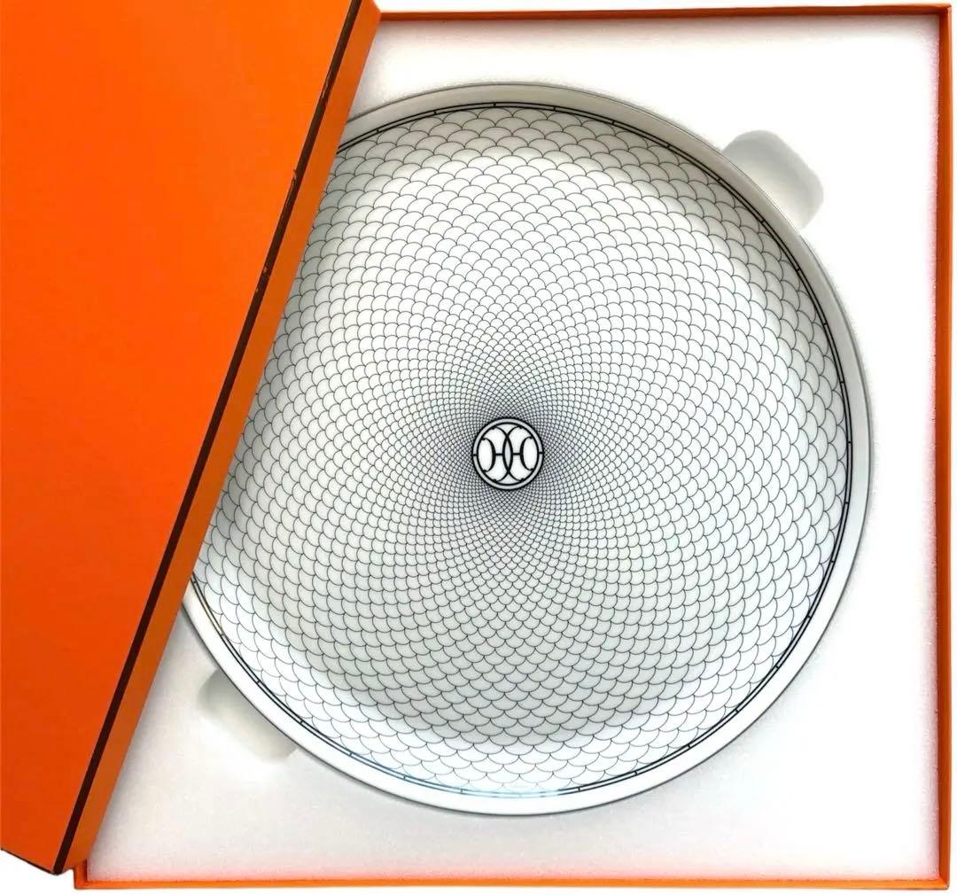 極希少 新品未使用 エルメス Hデコ タルトプラッター 大皿 プレート 白色