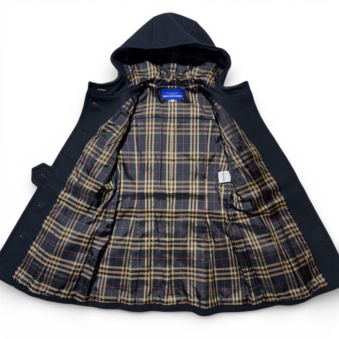 未使用級✨BURBERRY BLUE LABEL ダッフルコート カシミヤ混 黒