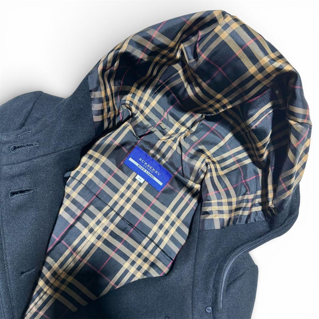 未使用級✨BURBERRY BLUE LABEL ダッフルコート カシミヤ混 黒