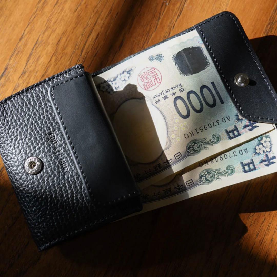 未使用　コンパクトウォレット　ミニ財布　牛革