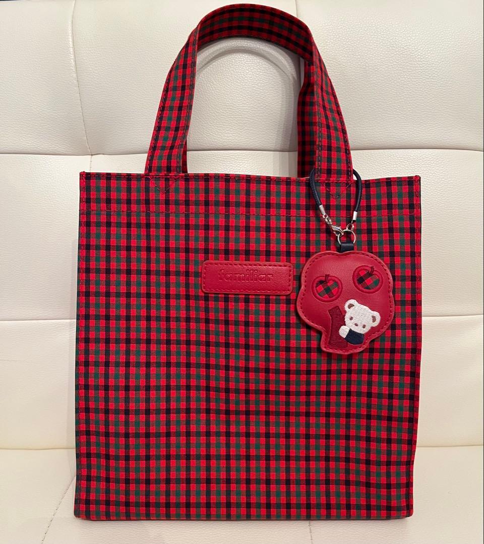 familiar トートバッグ　赤　小