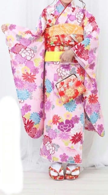 七五三 着物セット 花柄　女の子　7歳