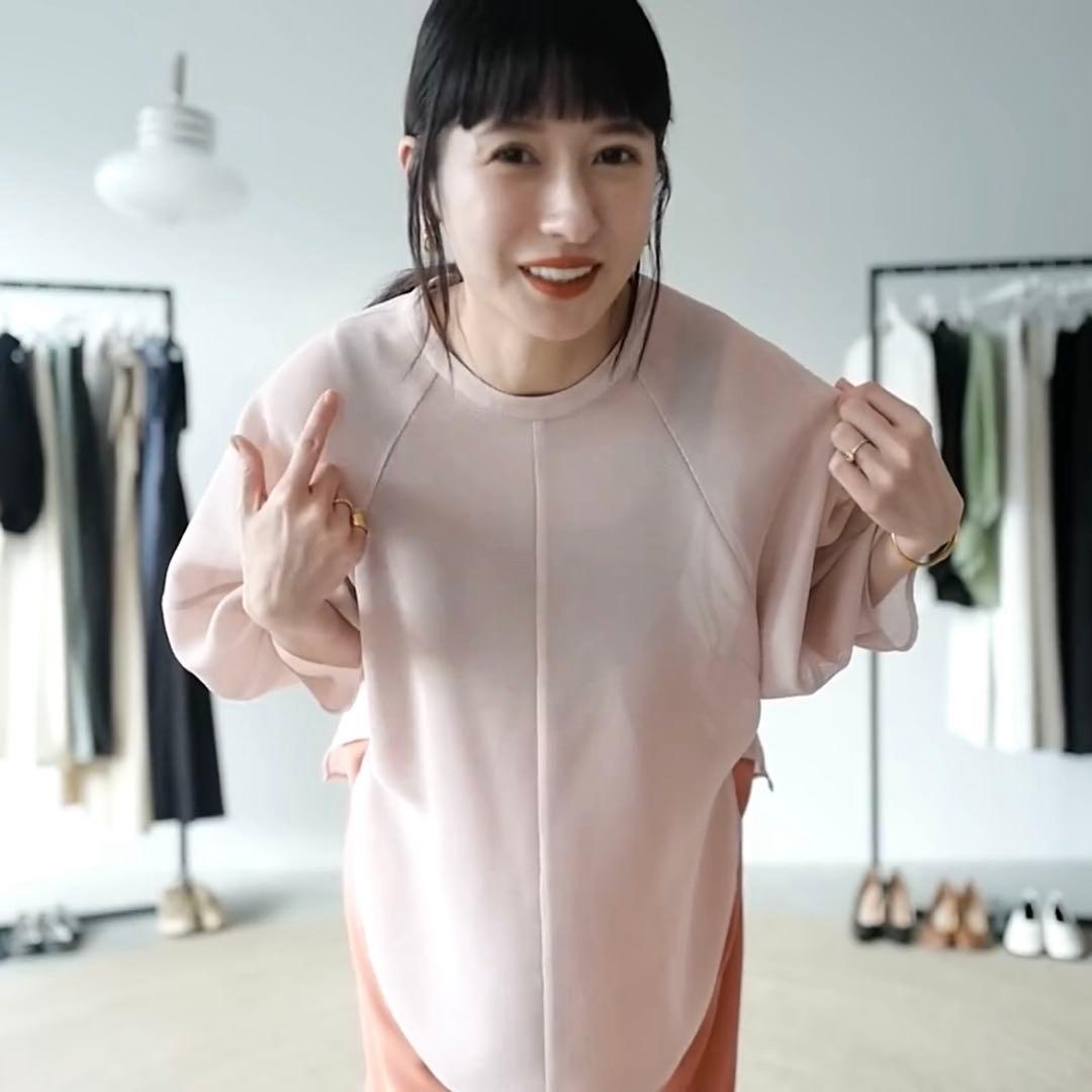 【美品】CLANE メッシュフォームスリーブブラウス　ピンク　サイズ1