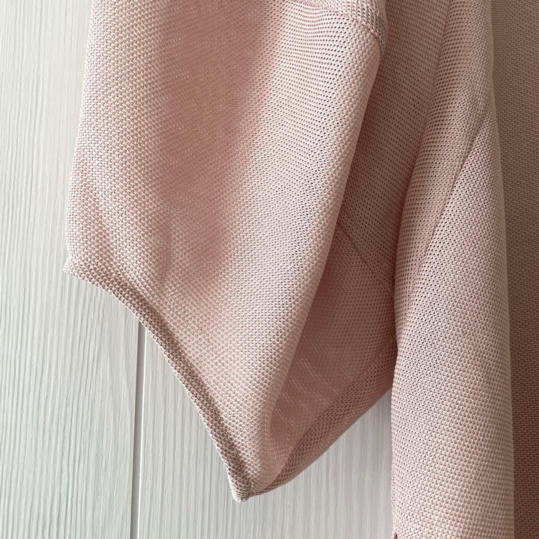【美品】CLANE メッシュフォームスリーブブラウス　ピンク　サイズ1