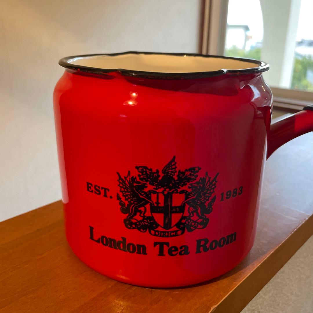 London Tea Room 赤 ホーロー ミルクパン
