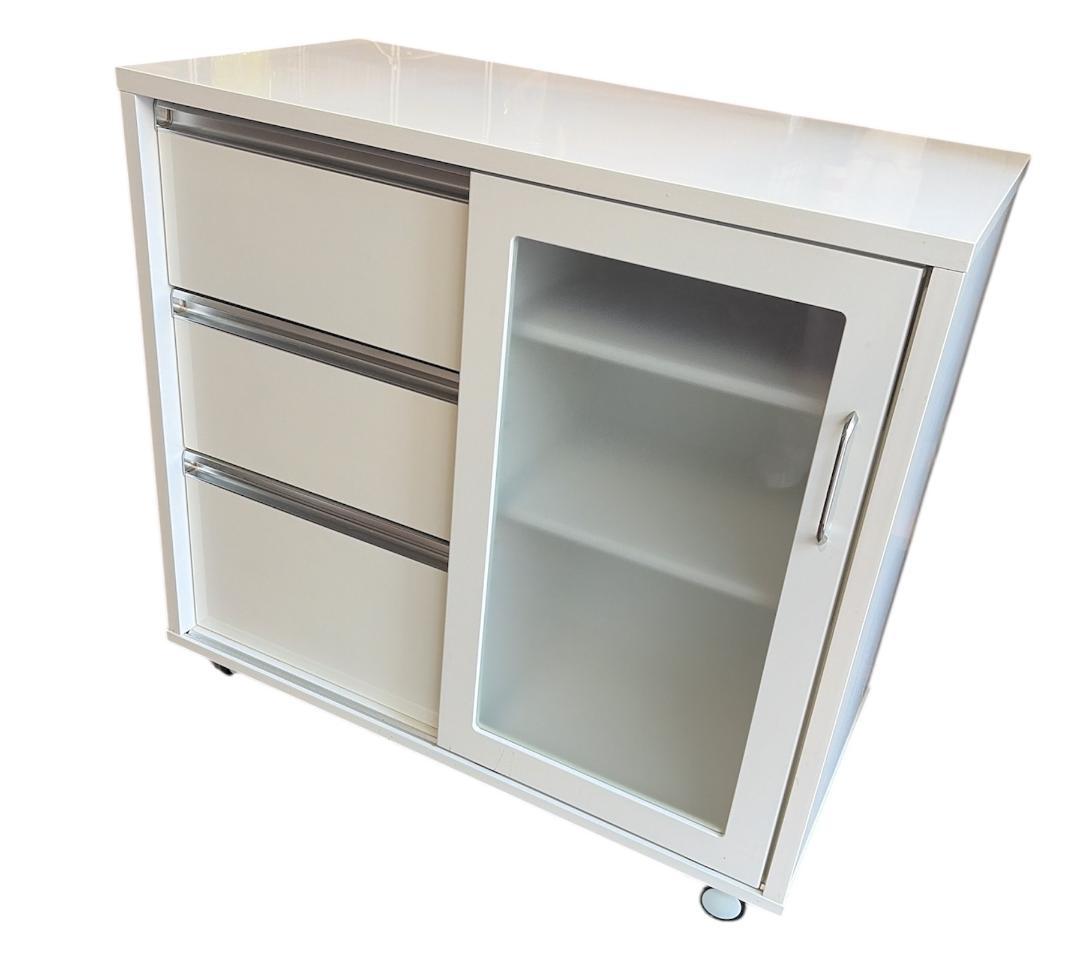 大阪京都限定 美品 スライド式 キッチンボード キャスター付き