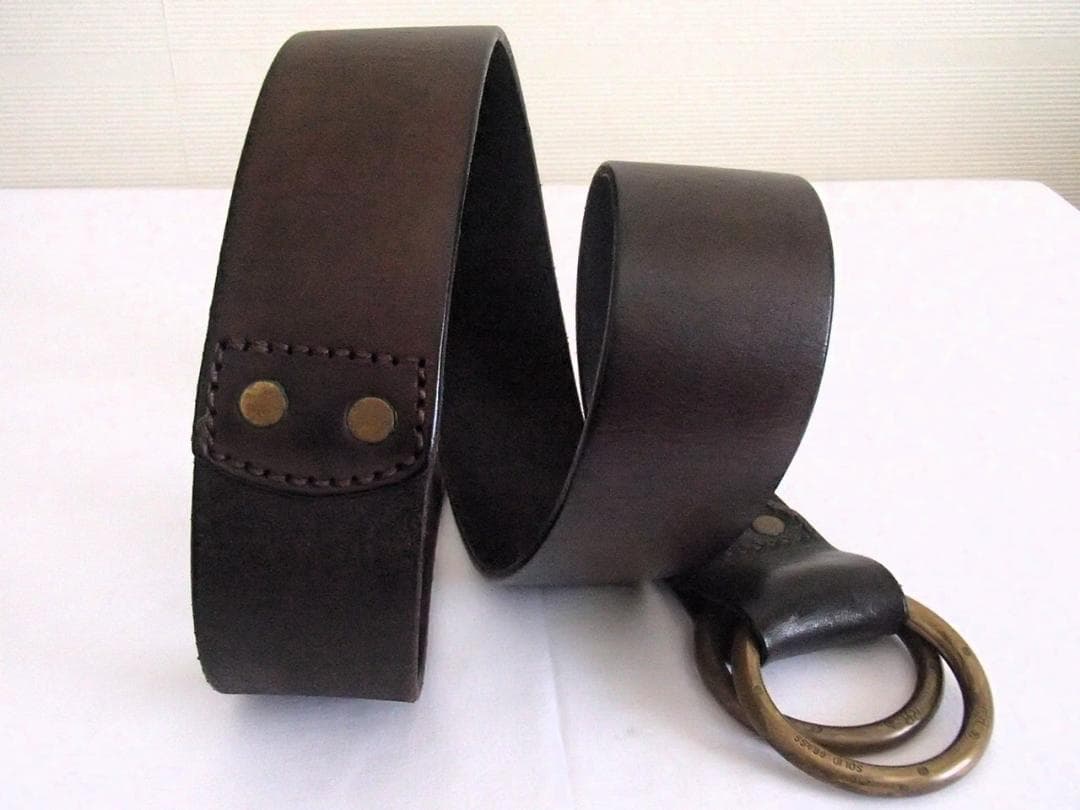 RRL ダブルアールエル ダブルリングレザーベルト USA製 サイズ30 美品