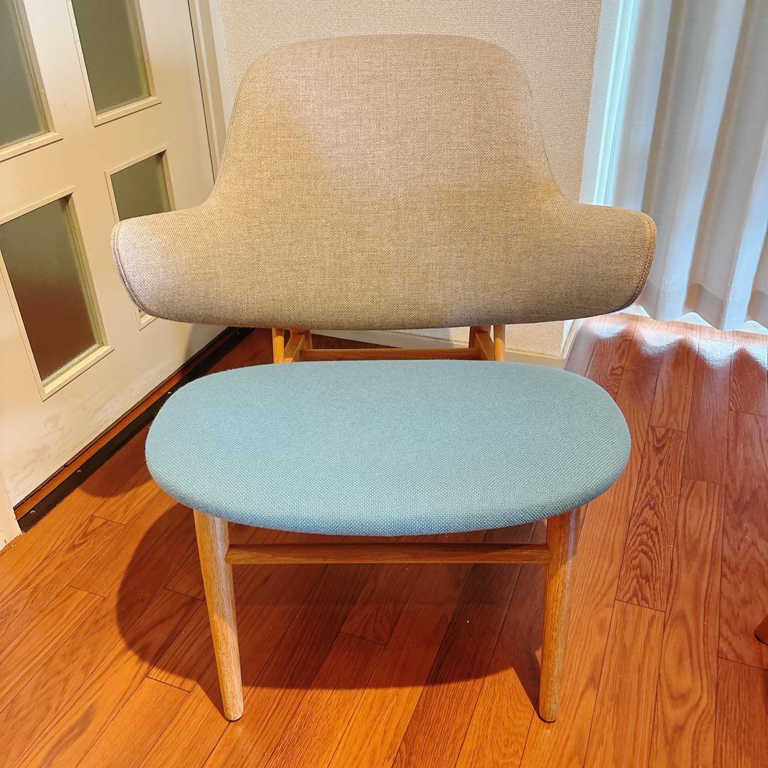 美品 希少カラー kitani キタニ チェア グレー ブルー 北欧家具