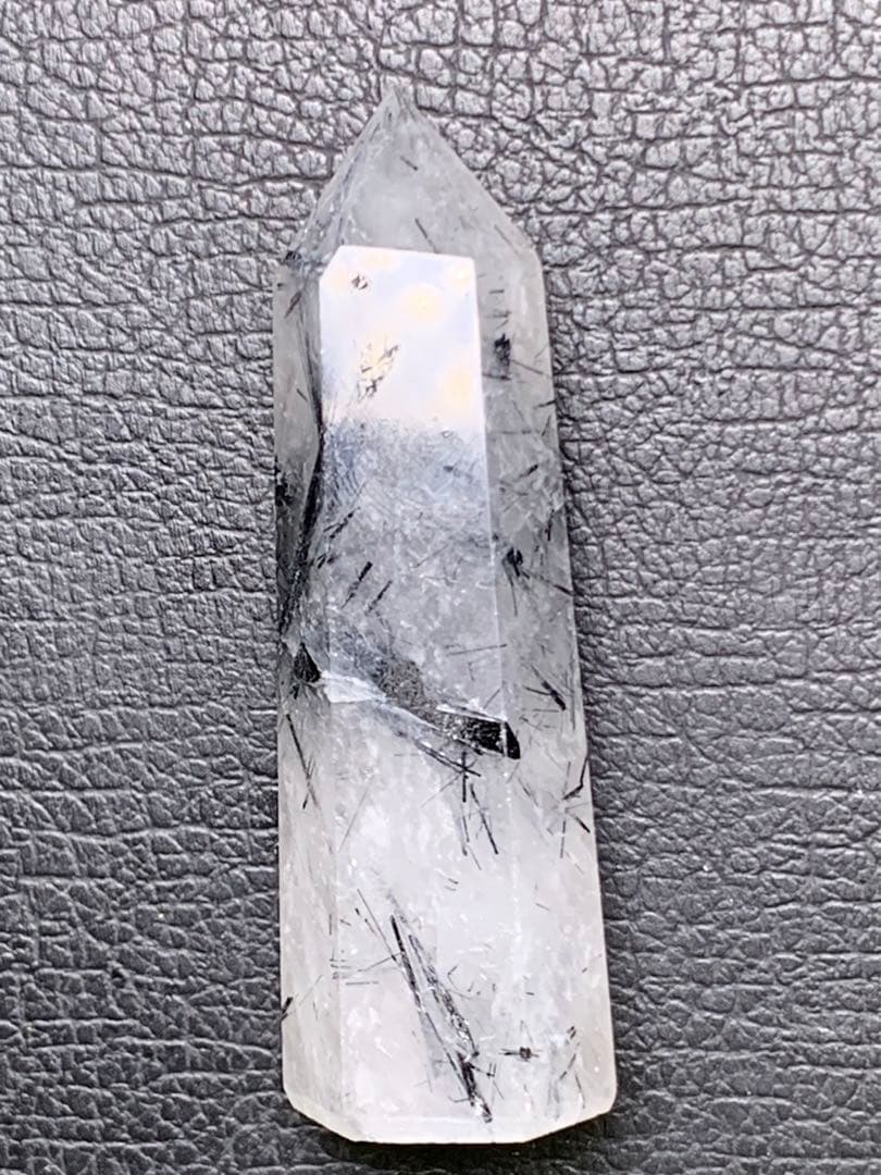 061524  ブラックルチルインクォーツ六角柱