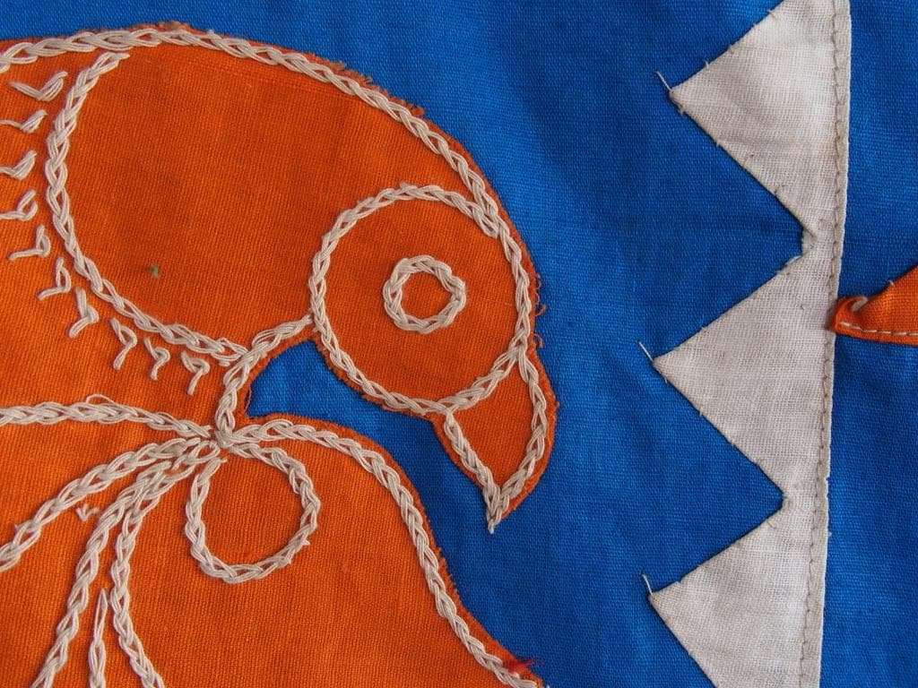 インド グジャラート アップリケ 壁飾り布