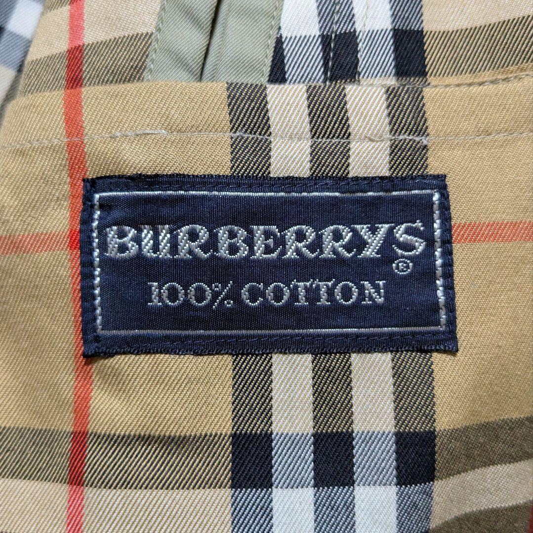 美品 英国製 90s バーバリー ステンカラーコート メンズ 玉虫 C94C