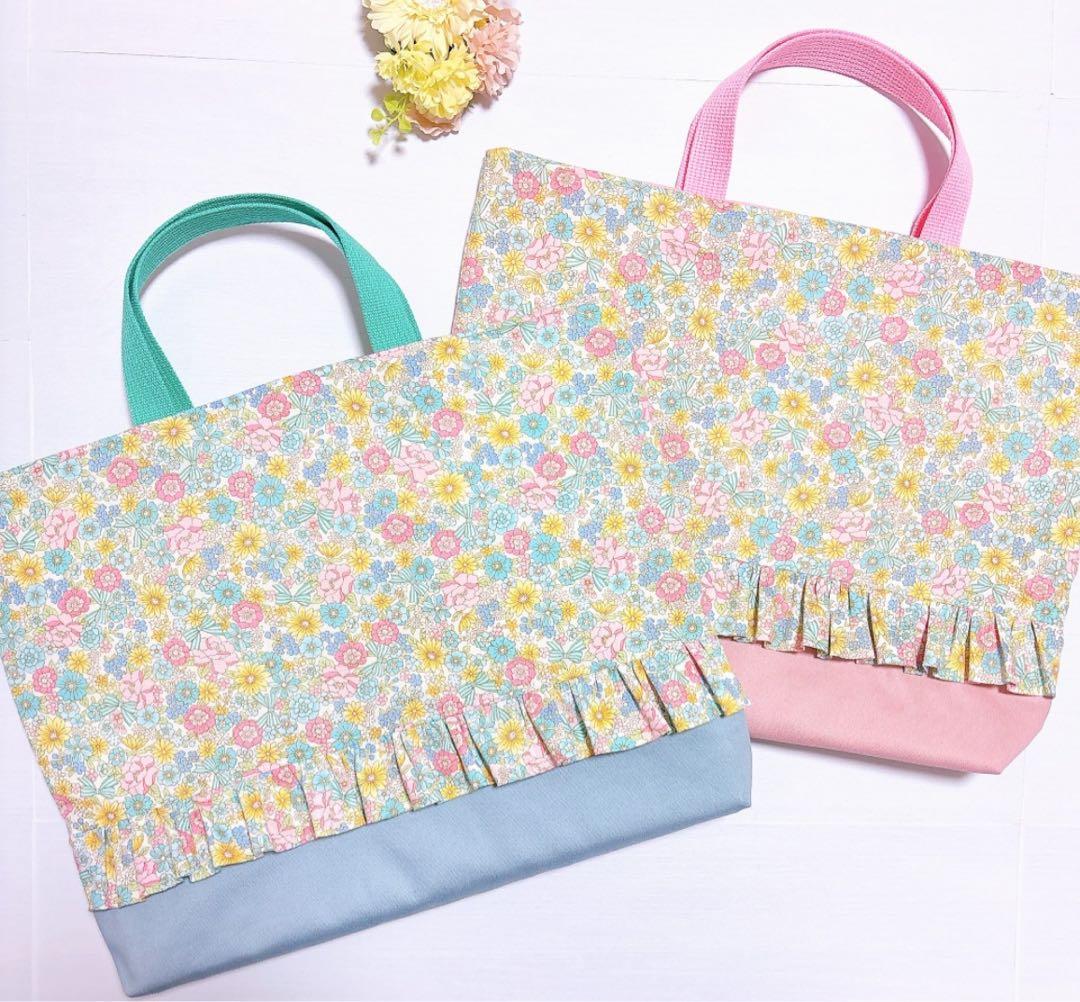 レッスンバッグ ʚ♥ɞ上履き入れ　体操服袋　ハンドメイド　巾着　ランチマット