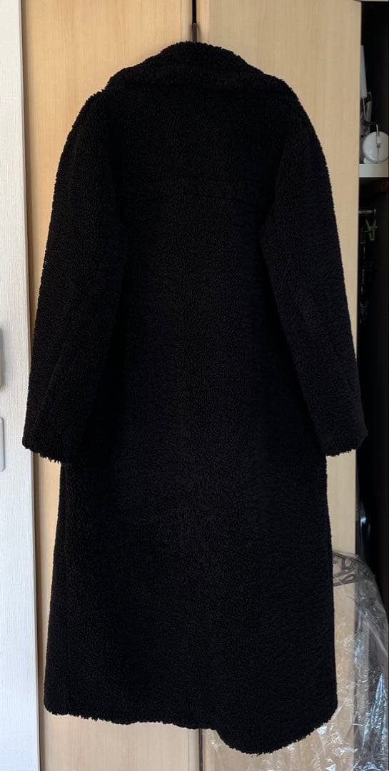 ZARA ボア ブラック ロングコート XS