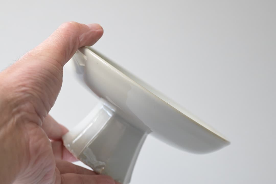 森岡由利子　白磁高台皿　新品未使用　うつわ　陶磁器　器好きな方へ