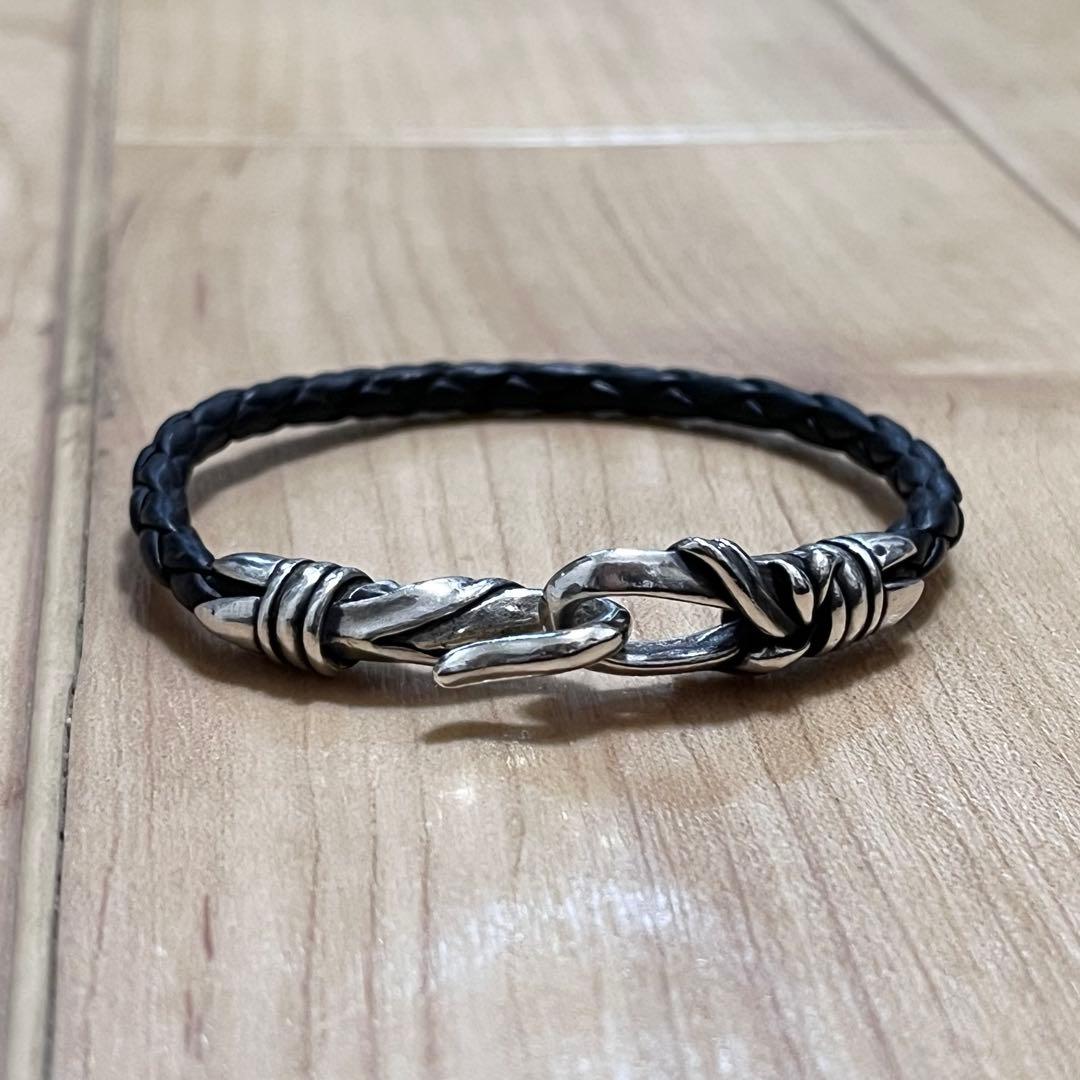 GIGOR ジゴロウ レザーブレスレット シルバー レディース