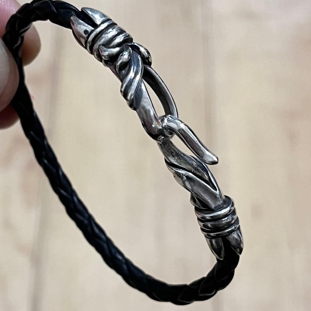 GIGOR ジゴロウ レザーブレスレット シルバー レディース