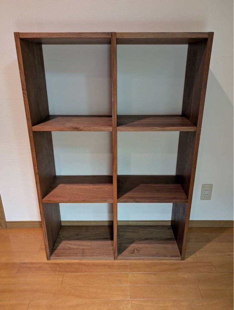 ■送料込■無印良品 MUJI スタッキングシェルフ ウォールナット 棚 家具収納