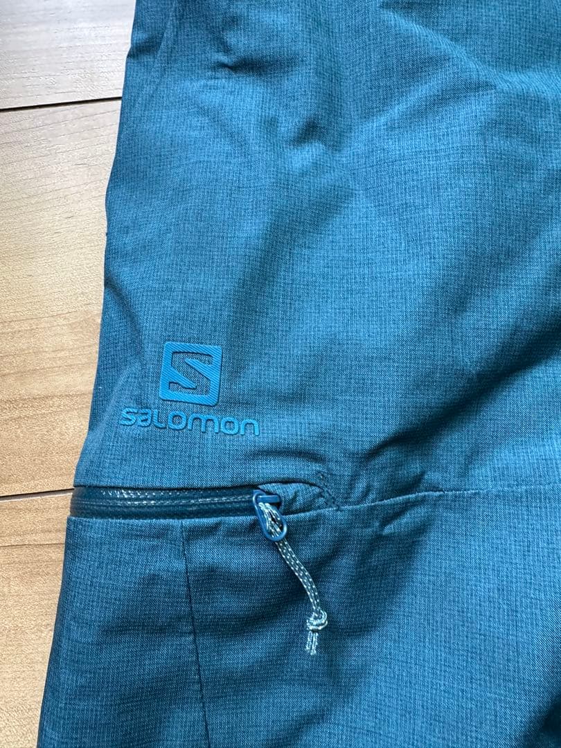 【美品】サロモン スキーウェアズボン　Mサイズ 緑（青との中間）