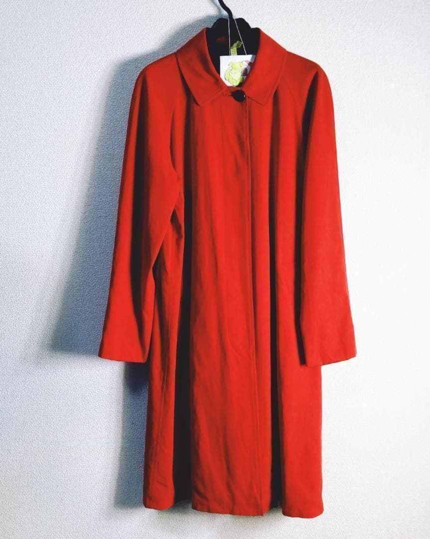 ☆ バーバリーズ ステンカラー コート 裏地ノバチェック レッド 赤 38 M❤