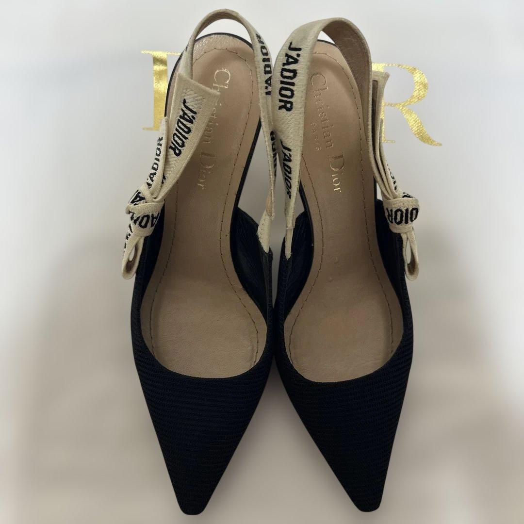 Dior ブラック スリングバック ハイヒール