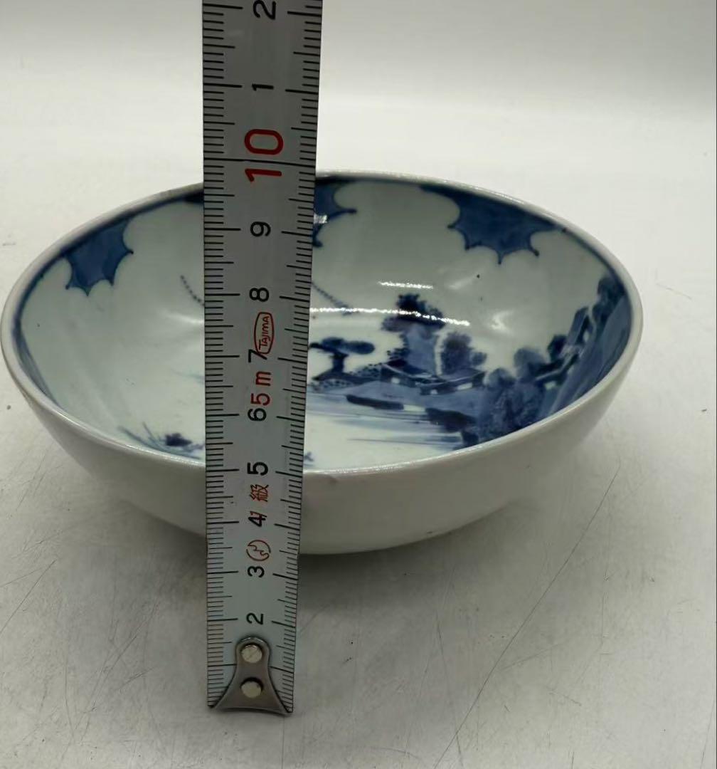 中国　清時代　染付　南京式鉢　送料込み251205
