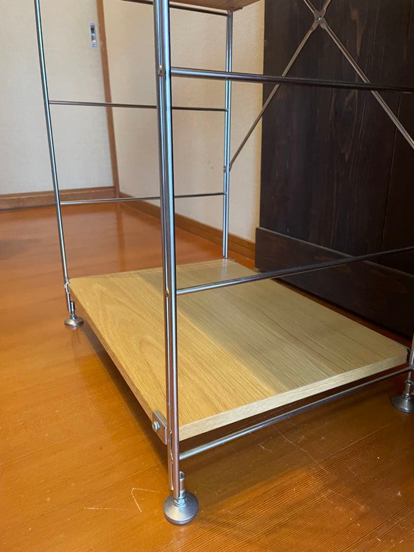 【再出品】無印良品　ステンレスユニットシェルフ　オーク棚板セット
