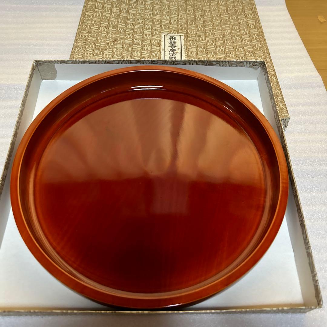 飛騨春慶　丸盆