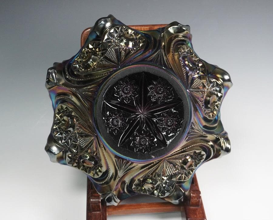 Carnival Glass カーニバルガラス ボール オーロラ パープル