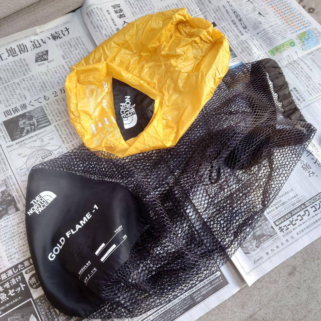 ノースフェイス★美品現行品ゴールドフレイム-1★スリーピングバッグ送料無料