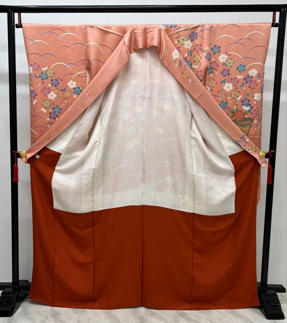 振り袖　フルセット　長襦袢　成人式　ガード加工　金彩加工　刺繍入　ピンク　738