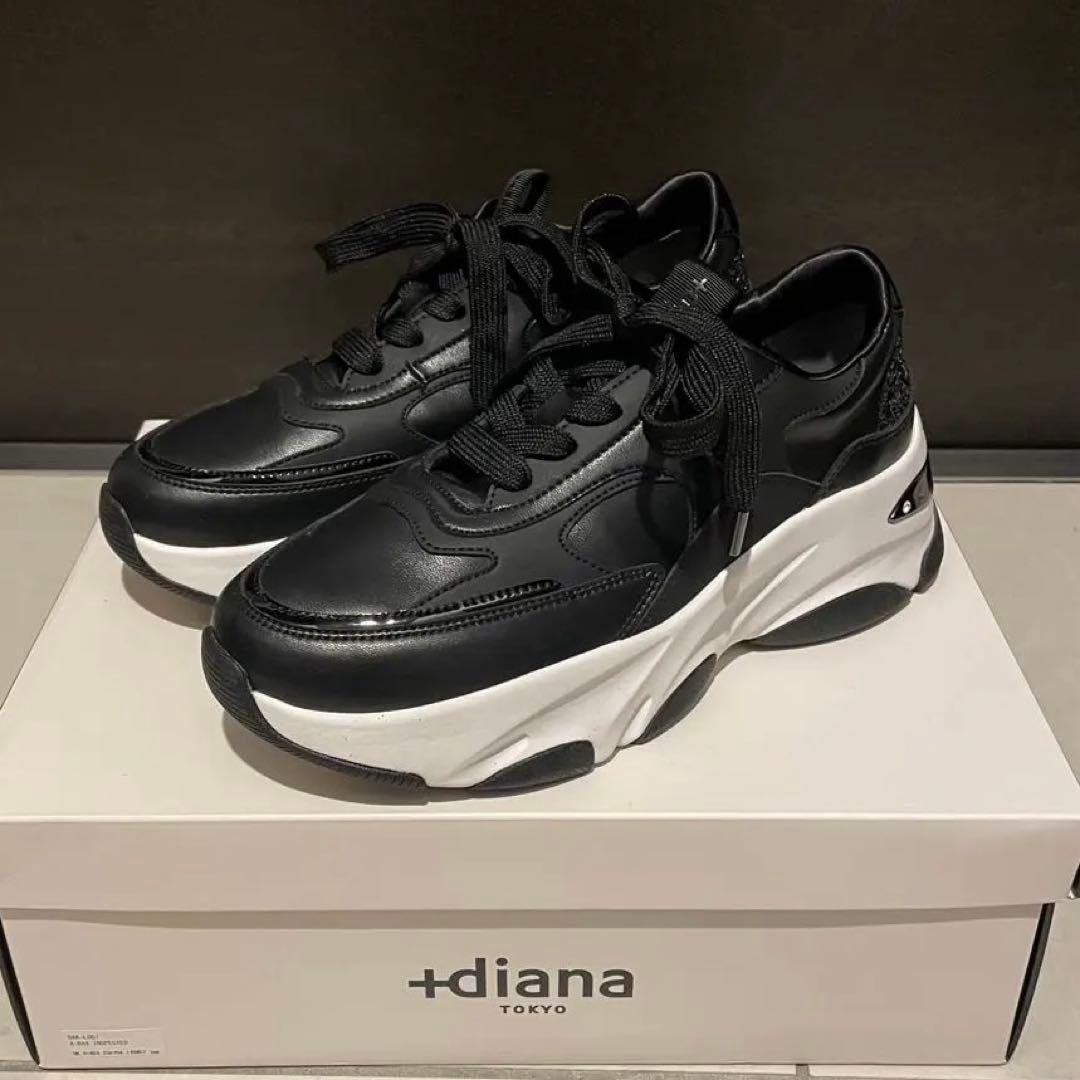 +diana 【軽量】厚底ダッドスニーカー プラスダイアナ 23.5