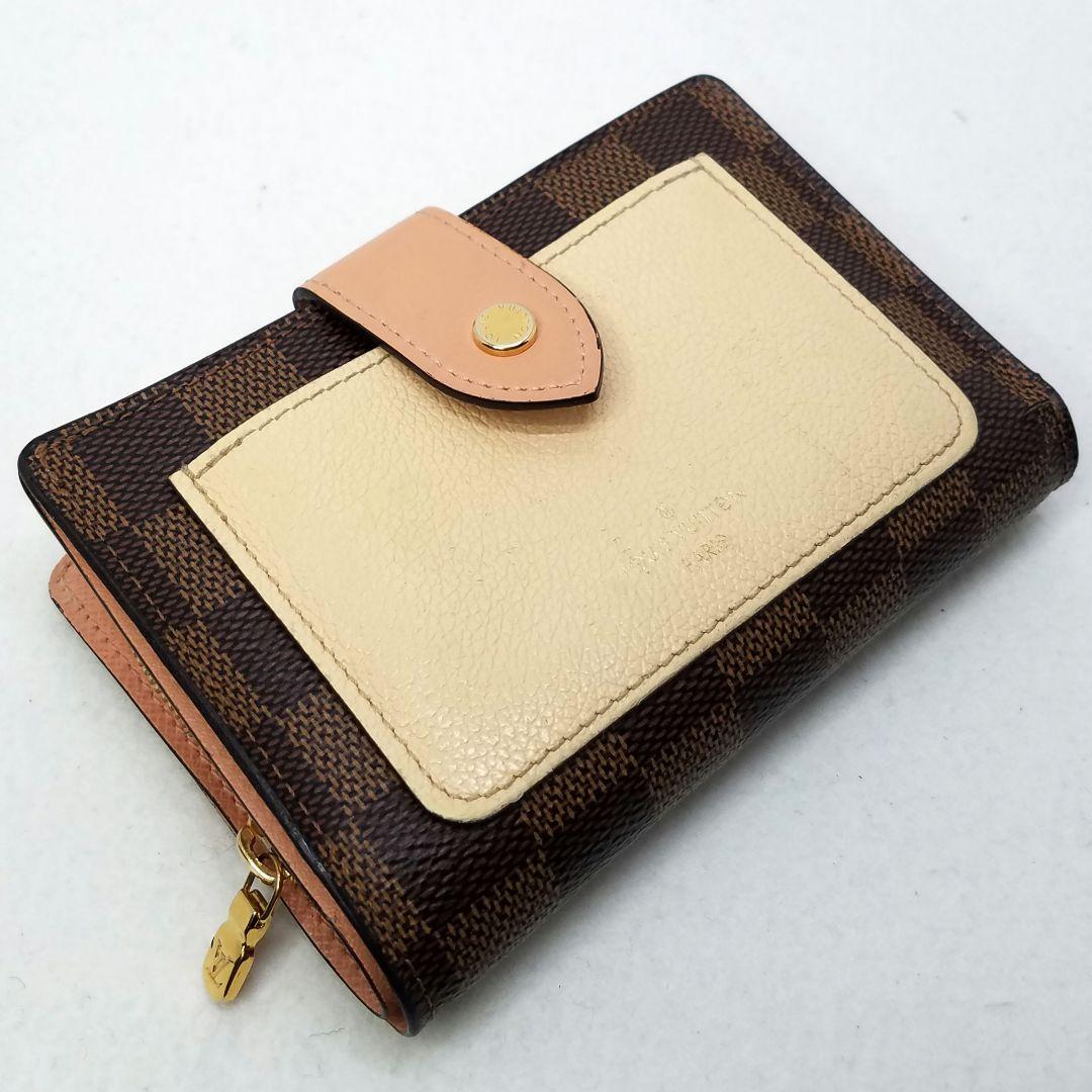 ルイヴィトン ポルトフォイユ ジュリエット コンパクト ダミエ エヌベ ピンク