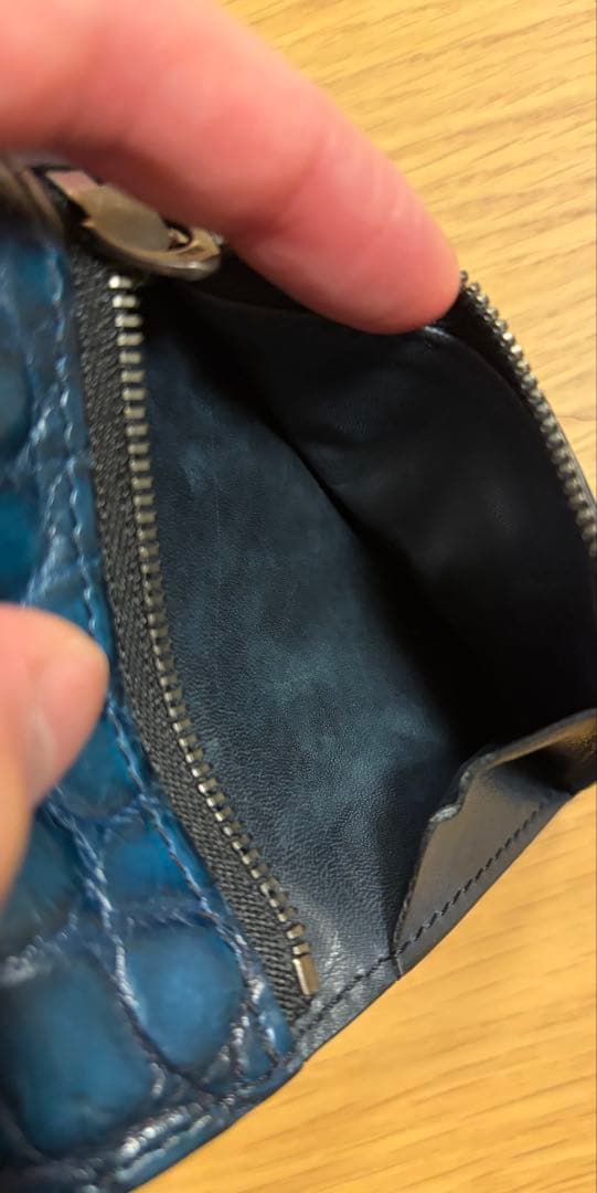 yuhaku ユハククロコダイル薄型二つ折り財布