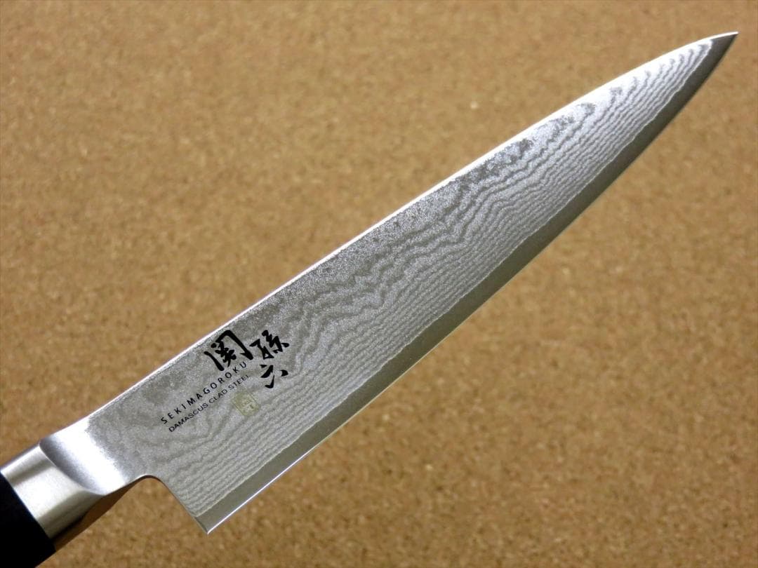 関の刃物 ペティナイフ 150mm 貝印 関孫六 ダマスカス ステンレス材 包丁
