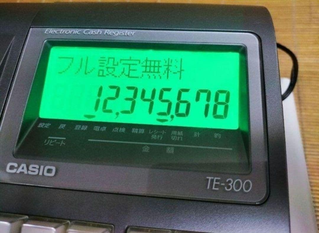 カシオレジスター　TE-300　フル設定無料　 送料無料人気機種　828222