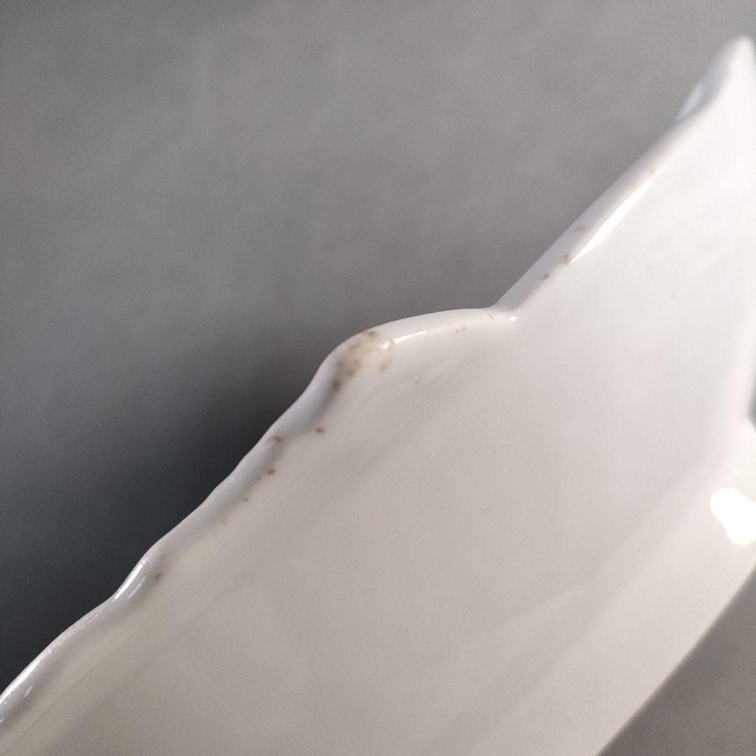 A1374-2/京峰 作/白磁魚文銘々皿5客/大皿/飾皿/盛皿/膾皿/懐石道具/