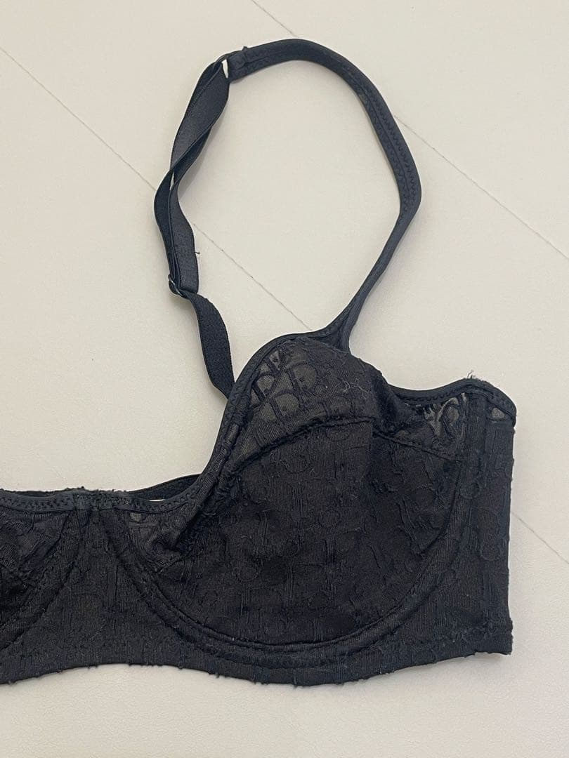 Christian Dior 黒　トロッター柄　ブラショーツセット