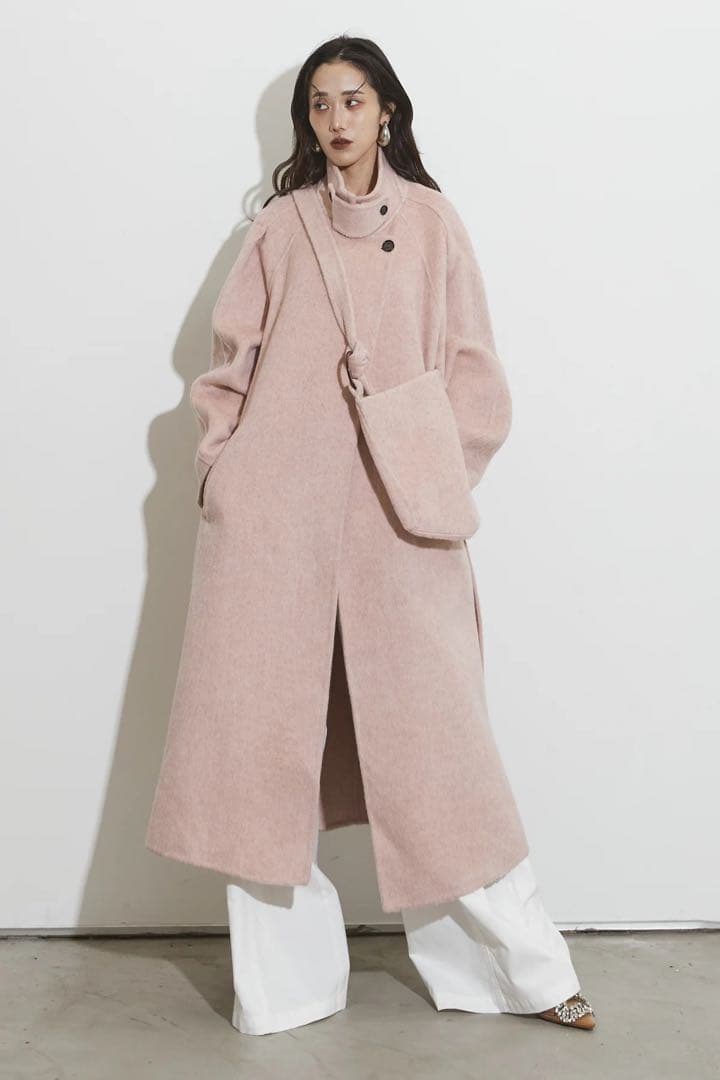 ANDREA&Co.　ペールウールコート　ピンク