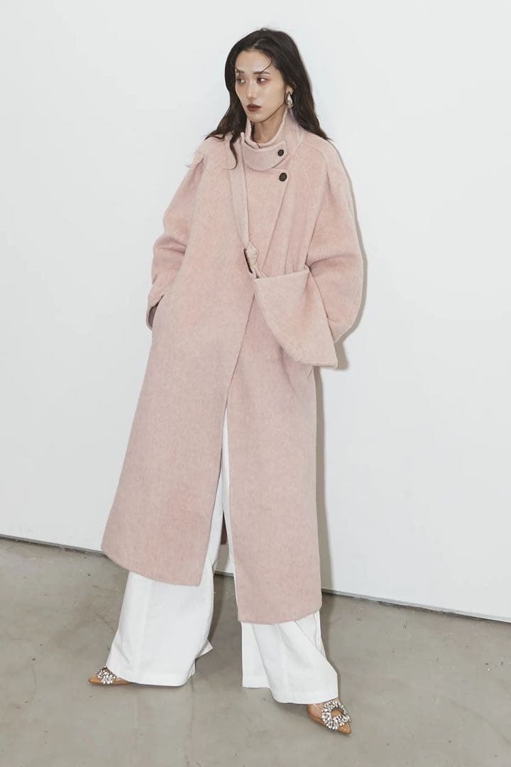ANDREA&Co.　ペールウールコート　ピンク